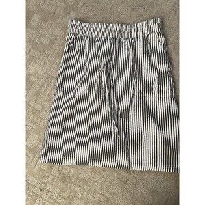SW NEW YORK  Mid-thigh 23” Vertical Striped 100% Cotton Skirt Size Medium